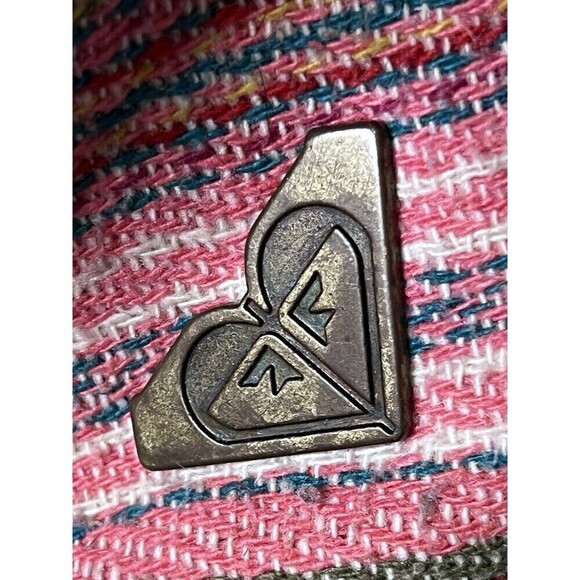 Roxy Women’s Pink Crochet Woven Aztec Southwestern‎ Pastel Mini Drawstring Bag - Picture 6 of 10